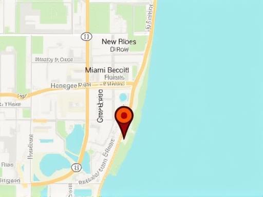 Map showing the location of ApexPay Solutions in Miami.